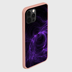 Чехол для iPhone 12 Pro Max Сиреневая абстракция из звуковых волн, цвет: 3D-светло-розовый — фото 2