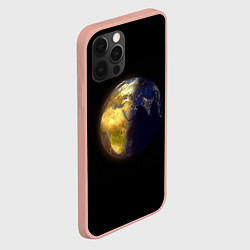 Чехол для iPhone 12 Pro Max Планета Земля, день и ночь, цвет: 3D-светло-розовый — фото 2