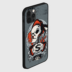 Чехол для iPhone 12 Pro Max Slipknot Скелет, цвет: 3D-черный — фото 2