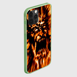 Чехол для iPhone 12 Pro Max Fire demon scream, цвет: 3D-салатовый — фото 2