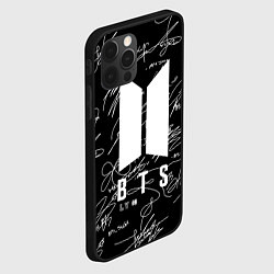 Чехол для iPhone 12 Pro Max BTS - Автографы, цвет: 3D-черный — фото 2