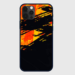 Чехол для iPhone 12 Pro Max Orange and black, цвет: 3D-черный