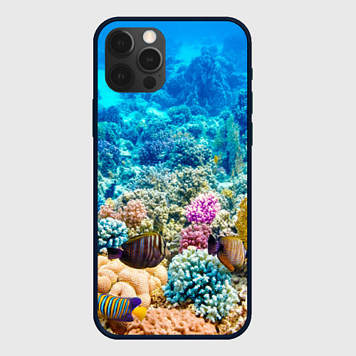 Чехол iPhone 12 Pro Max Дно морское / 3D-Черный – фото 1