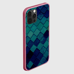 Чехол для iPhone 12 Pro Max Морозная плитка, цвет: 3D-малиновый — фото 2