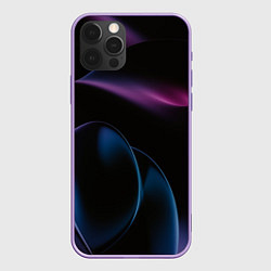 Чехол для iPhone 12 Pro Max Абстрактные фиолетовые волны, цвет: 3D-сиреневый