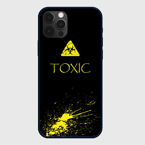 Чехол iPhone 12 Pro Max TOXIC - Биологическая опасность / 3D-Черный – фото 1