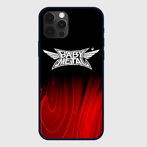 Чехол iPhone 12 Pro Max Babymetal red plasma / 3D-Черный – фото 1