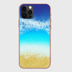 Чехол для iPhone 12 Pro Max Sea lagoon, цвет: 3D-светло-розовый