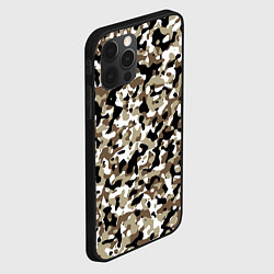 Чехол для iPhone 12 Pro Max Камуфляж зимний лес - мелкий, цвет: 3D-черный — фото 2