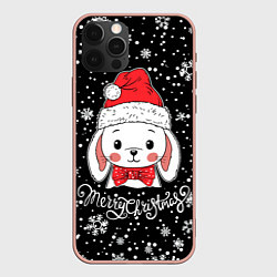 Чехол iPhone 12 Pro Max Merry Christmas, cute rabbit