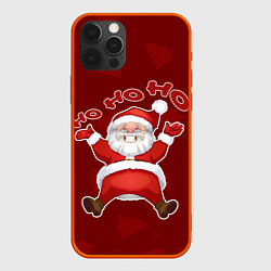 Чехол для iPhone 12 Pro Max Санта - Хо-хо-хо, цвет: 3D-красный