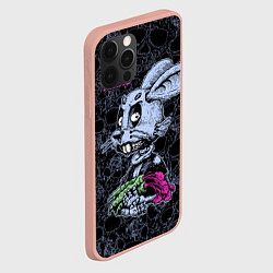 Чехол для iPhone 12 Pro Max XMAS Zombie rabbit with carrot, цвет: 3D-светло-розовый — фото 2