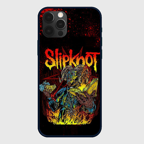 Чехол iPhone 12 Pro Max Slipknot Monster / 3D-Черный – фото 1