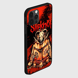 Чехол для iPhone 12 Pro Max Slipknot - баран, цвет: 3D-черный — фото 2