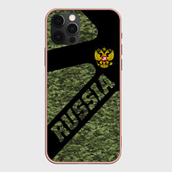 Чехол iPhone 12 Pro Max Камуфляж - RUSSIA