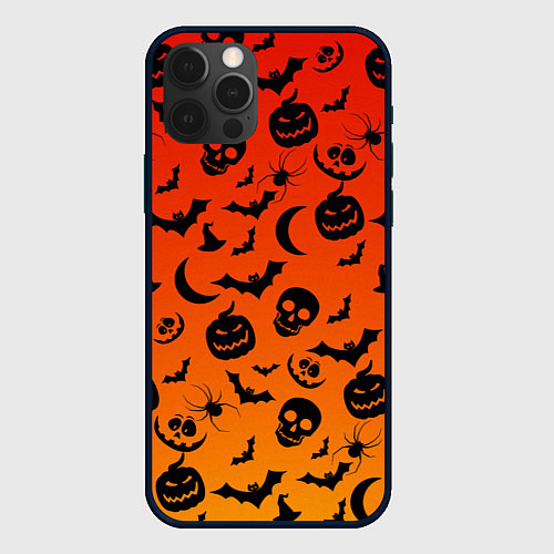 Чехол iPhone 12 Pro Max НАСТРОЕНИЕ Halloween / 3D-Черный – фото 1