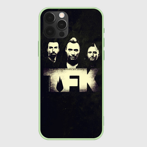 Чехол iPhone 12 Pro Max The End Is Where We Begin - Thousand Foot Krutch / 3D-Салатовый – фото 1