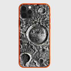 Чехол для iPhone 12 Pro Max Поверхность луны, цвет: 3D-красный