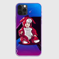 Чехол для iPhone 12 Pro Max Малыш в костюме ослика, цвет: 3D-сиреневый