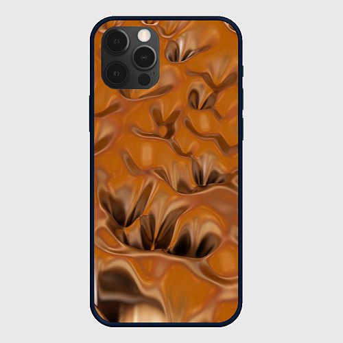 Чехол iPhone 12 Pro Max Шоколадная лава / 3D-Черный – фото 1