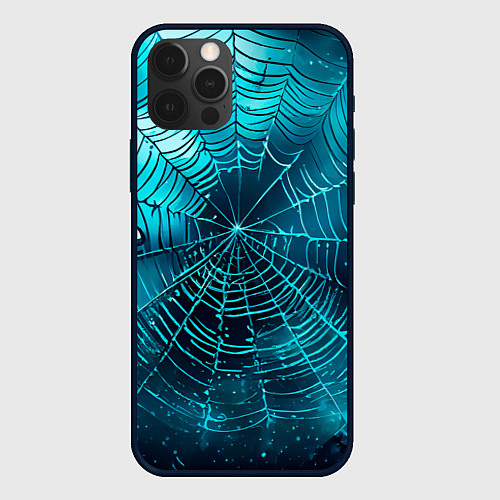 Чехол iPhone 12 Pro Max Halloween паутина / 3D-Черный – фото 1
