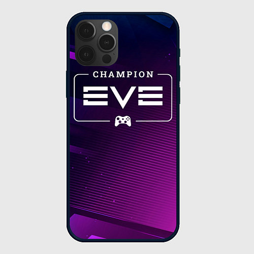 Чехол iPhone 12 Pro Max EVE gaming champion: рамка с лого и джойстиком на / 3D-Черный – фото 1