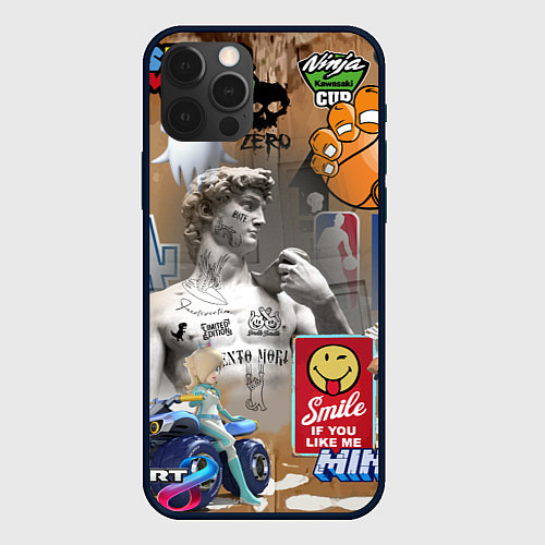 Чехол iPhone 12 Pro Max Gaming aesthetics - Art коллаж / 3D-Черный – фото 1