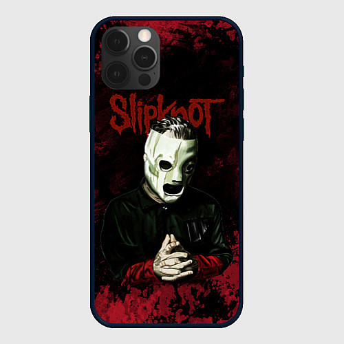 Чехол iPhone 12 Pro Max Slipknot dark art / 3D-Черный – фото 1