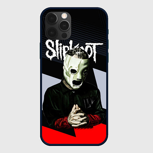 Чехол iPhone 12 Pro Max Slipknot абстракция / 3D-Черный – фото 1