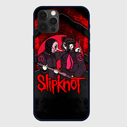 Чехол iPhone 12 Pro Max Slipknot black and red