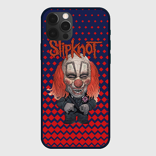 Чехол iPhone 12 Pro Max Slipknot clown / 3D-Черный – фото 1