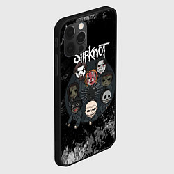 Чехол для iPhone 12 Pro Max Black slipknot, цвет: 3D-черный — фото 2