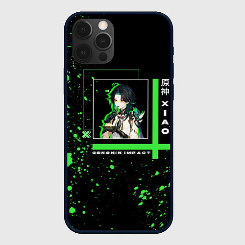 Чехол iPhone 12 Pro Max Genshin Impact: Xiao / 3D-Черный – фото 1