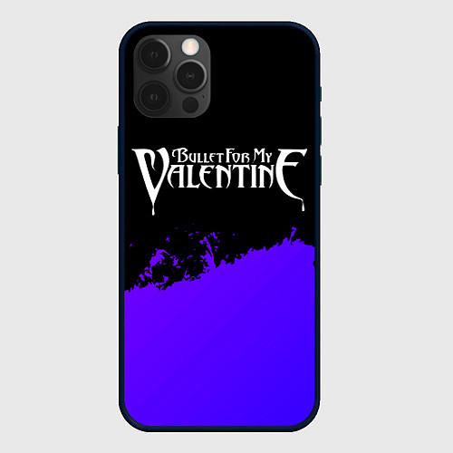 Чехол iPhone 12 Pro Max Bullet For My Valentine purple grunge / 3D-Черный – фото 1