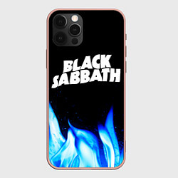 Чехол iPhone 12 Pro Max Black Sabbath blue fire