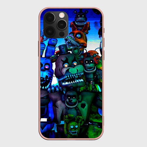 Чехол iPhone 12 Pro Max Five Nights at Freddys 4 / 3D-Светло-розовый – фото 1