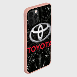 Чехол для iPhone 12 Pro Max Тойота, эмблема, автомобильная тема, цвет: 3D-светло-розовый — фото 2