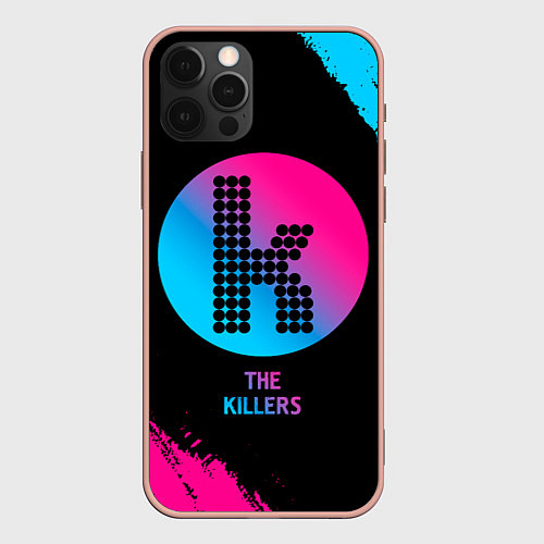 Чехол iPhone 12 Pro Max The Killers - neon gradient / 3D-Светло-розовый – фото 1