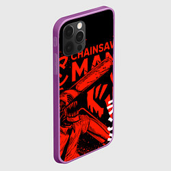 Чехол для iPhone 12 Pro Max Человек-бензопила : Дэнжи, цвет: 3D-сиреневый — фото 2