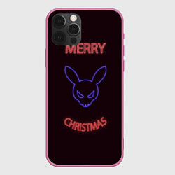 Чехол iPhone 12 Pro Max Neon christmas bunny