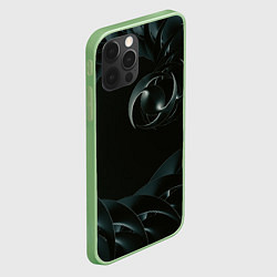 Чехол для iPhone 12 Pro Max Изометрическая спираль во тьме, цвет: 3D-салатовый — фото 2