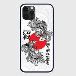 Чехол для iPhone 12 Pro Max Истребители демонов - бойцовые петушки, цвет: 3D-черный