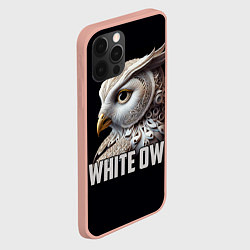 Чехол для iPhone 12 Pro Max Белый филин, цвет: 3D-светло-розовый — фото 2