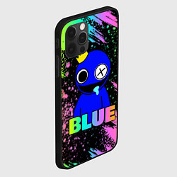 Чехол для iPhone 12 Pro Max Rainbow Friends - Blue, цвет: 3D-черный — фото 2