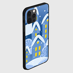 Чехол для iPhone 12 Pro Max Маленький новогодний городок, цвет: 3D-черный — фото 2