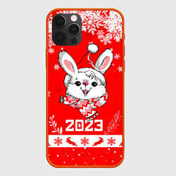 Чехол iPhone 12 Pro Max Праздничный кролик 2023