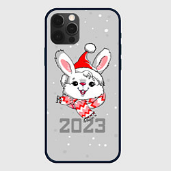 Чехол iPhone 12 Pro Max Белый кролик в шарфе 2023
