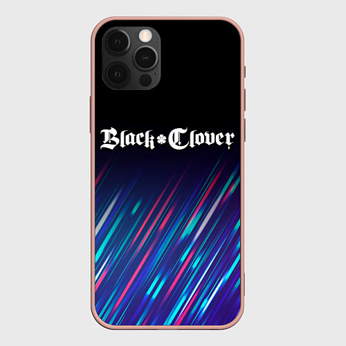 Чехол iPhone 12 Pro Max Black Clover stream / 3D-Светло-розовый – фото 1