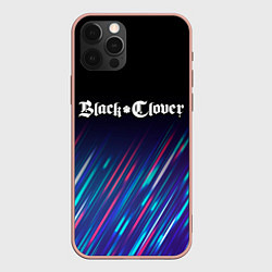 Чехол для iPhone 12 Pro Max Black Clover stream, цвет: 3D-светло-розовый