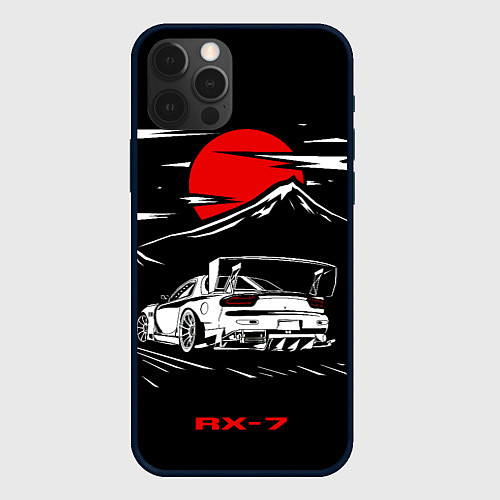 Чехол iPhone 12 Pro Max Мазда RX - 7 JDM Style / 3D-Черный – фото 1